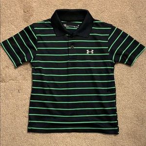 Under Armour boy’s polo: black & green